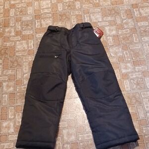 Swiss Tech Kids Black Puffer Pants Water Resisant Insulated Pants 6-6X